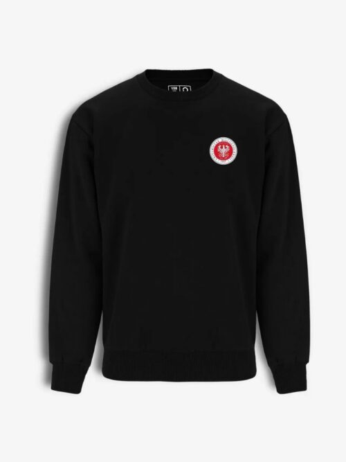 Balstogės universiteto džemperis su dvipusiu siuvinėjimu, juodas