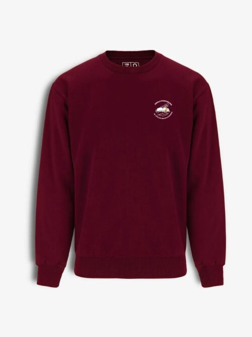 Pakenės Č. Milošo pagrindinės mokyklos džemperis su mažu logo,  bordo