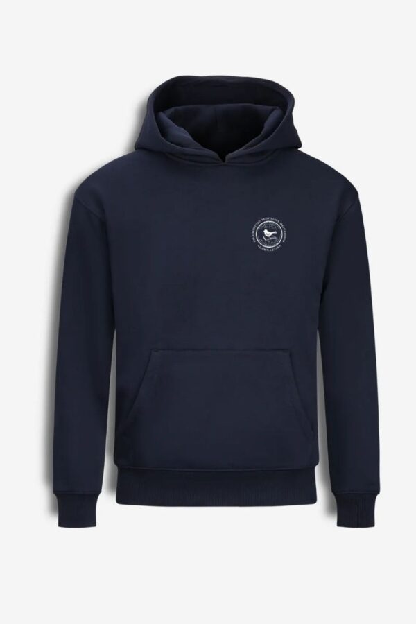 Palaimintojo T. Matulionio gimnazijos džemperis su gobtuvu, mėlynas