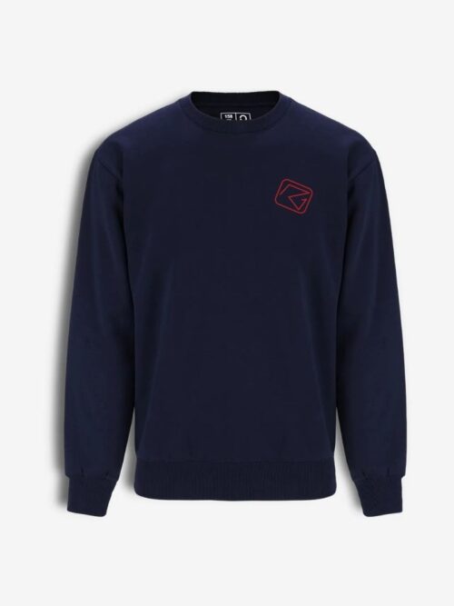 Raudondvario gimnazijos džemperis su maža emblema, mėlynas