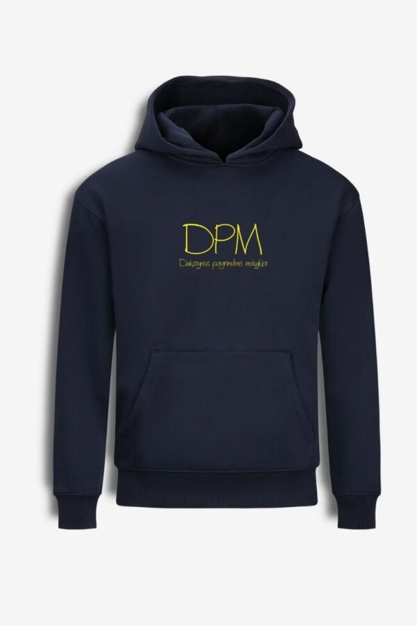 Ukmergės Dukstynos pagrindinės mokyklos džemperis su gobtuvu, mėlyna