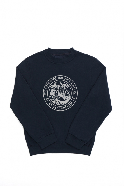Vytauto Didžiojo universiteto "Rasos" gimnazijos džemperis, mėlynas Vytauto Didžiojo universiteto "Rasos" gimnazijos džemperis, mėlynas