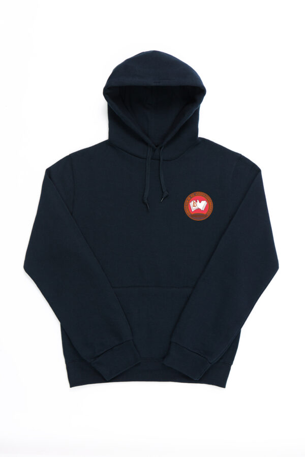 Maišiagalos kun. Juzefo Obrembskio gimnazijos džemperis su gobtuvu, mėlynas Maišiagalos kun. Juzefo Obrembskio gimnazijos džemperis su gobtuvu, mėlynas