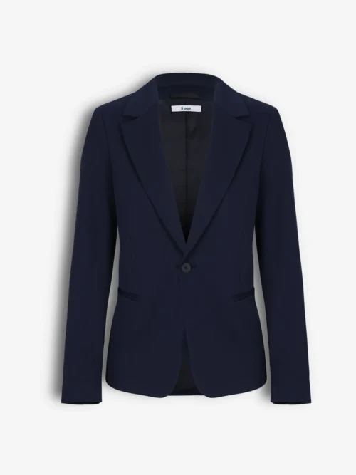 Švarkas merginoms, tamsiai mėlynas