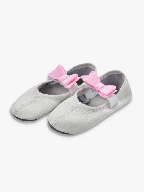 Šokių bateliai su kaspinėliu, balti