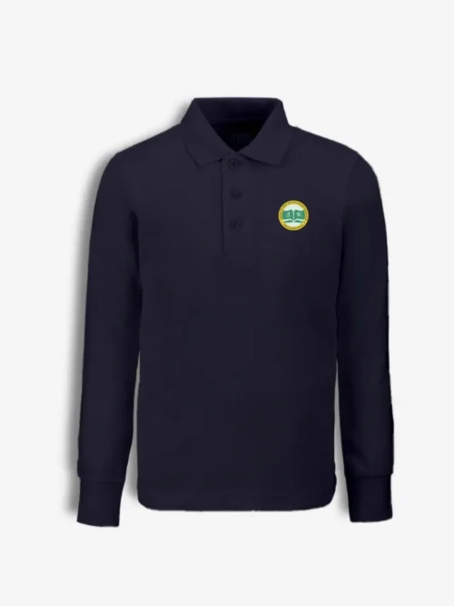 Vilniaus Sofijos Kovalevskajos progimnazijos polo marškinėliai ilgomis rankovėmis, mėlyna