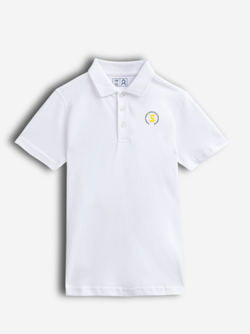 Vilniaus S. Stanevičiaus progimnazijos polo marškinėliai, balta
