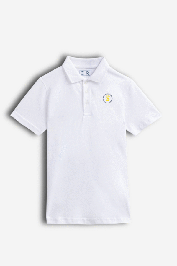 Vilniaus S. Stanevičiaus progimnazijos polo marškinėliai, balta