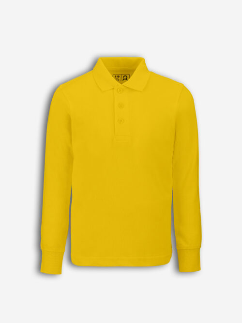 Polo marškinėliai ilgomis rankovėmis, geltona