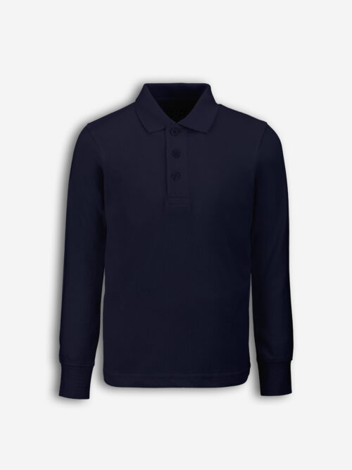 Polo marškinėliai ilgomis rankovėmis, mėlyna