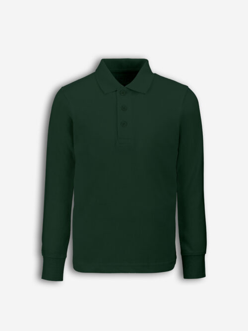 Polo marškinėliai ilgomis rankovėmis, žalia