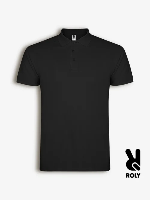 Basic polo marškinėliai, juoda