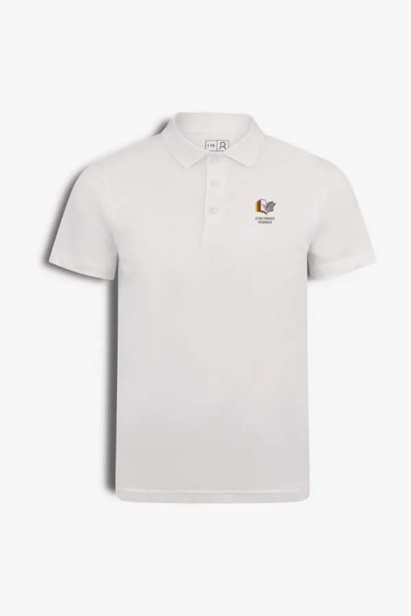 Alytaus Panemunes progimnazijos polo marskineliai Alytaus Panemunės progimnazijos polo marškinėliai, balta
