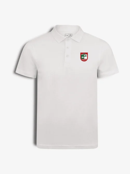 Kaišiadorių Algirdo Brazausko gimnazijos polo marškinėliai, balti