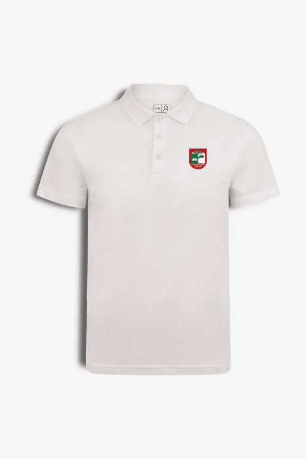Kaišiadorių Algirdo Brazausko gimnazijos polo marškinėliai, balti