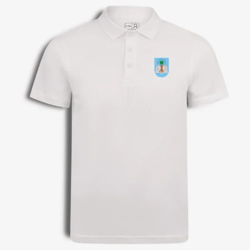 Kaišiadorių r. Žaslių pagrindinės mokyklos  polo marškinėliai, balta