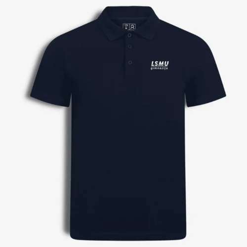 LSMU gimnazijos polo marškinėliai, mėlyna