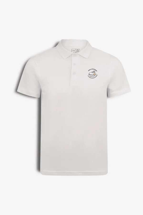 Pakenės Č. Milošo pagrindinės mokyklos polo marškinėliai, balta