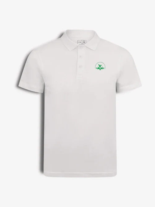 Šalčininkų r. Baltosios Vokės E. Ožeškovos gimnazijos polo marškinėliai, balta