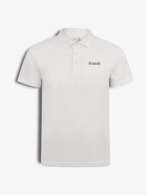 Veršvų gimnazijos polo marškinėliai, balta