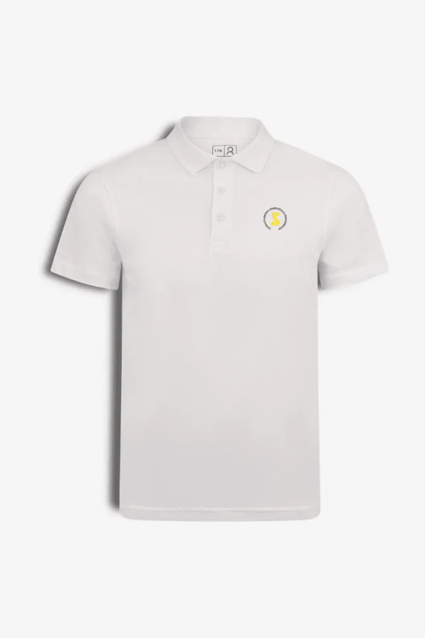 Vilniaus S. Stanevičiaus progimnazijos polo marškinėliai, balta