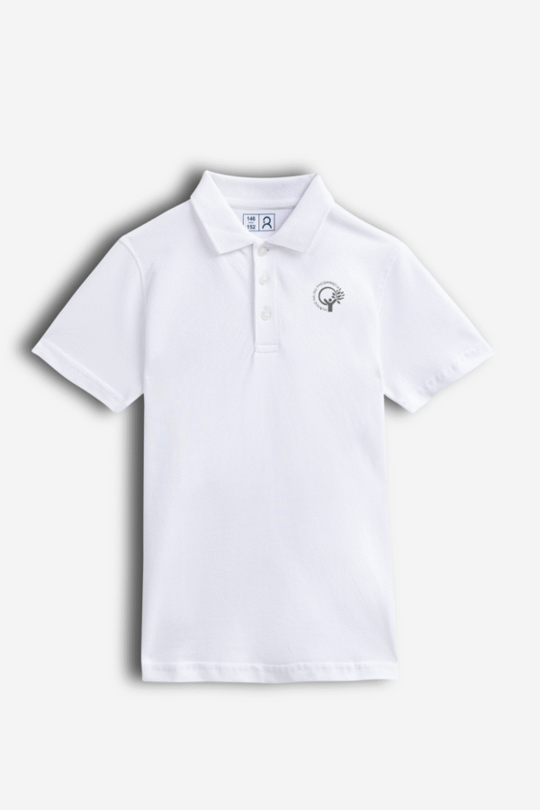 Vilniaus Balsių progimnazijos polo marškinėliai, balta