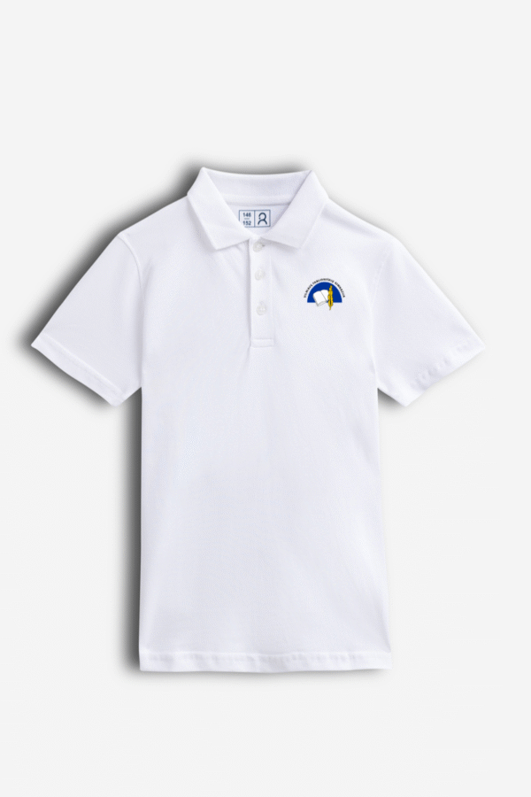 Vilniaus Fabijoniškių gimnazijos polo marškinėliai (3) Vilniaus Fabijoniškių gimnazijos polo marškinėliai, balta