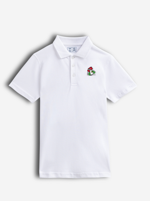 Vilniaus Gabijos gimnazijos polo marškinėliai, balta