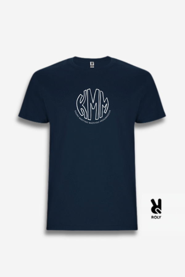 Kauno Martyno Mažvydo marškinėliai, mėlyna