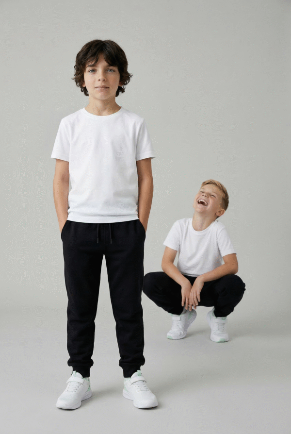 Trikotažinės sportinės kelnės, juodos